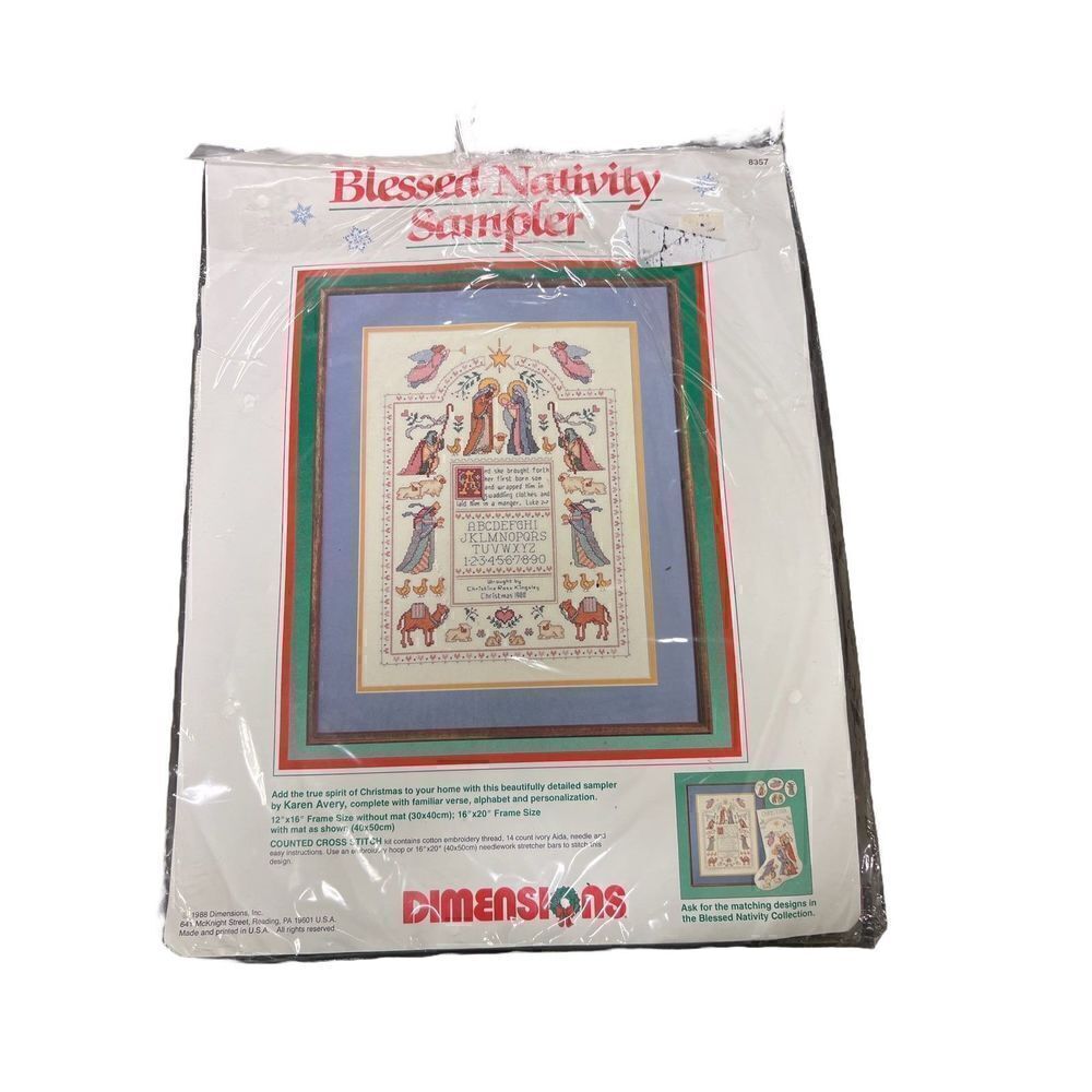 Dimensions “Blessed Nativity Sampler Sealed Vintage 1988 Rare‎